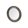 68002 - Josi 19" Brown Wood and Black Metal Frame Mirror