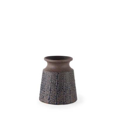 68013 - Sefina I Small Brown/Black Patterned Ceramic Vase