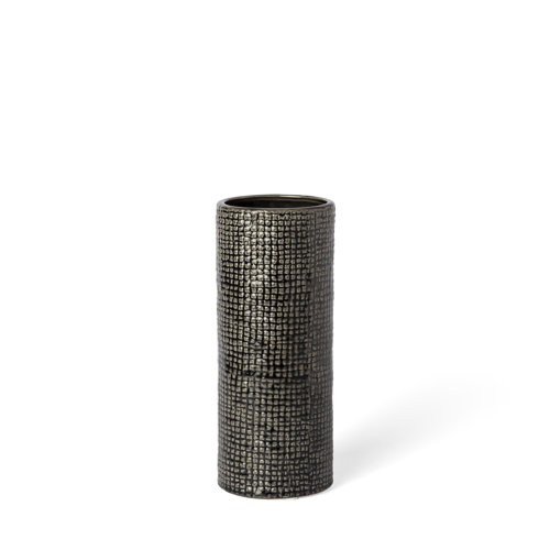 68025 - Kona II Medium Black/Gold Ceramic Vase 