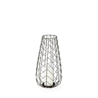 68027 - Petiole I Small Gold Toned Metal Table Candle Holder