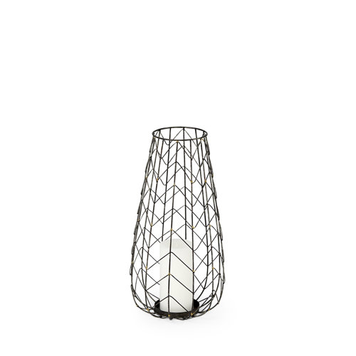 68027 - Petiole I Small Gold Toned Metal Table Candle Holder