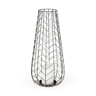 68028 - Petiole II Large Gold Toned Metal Table Candle Holder