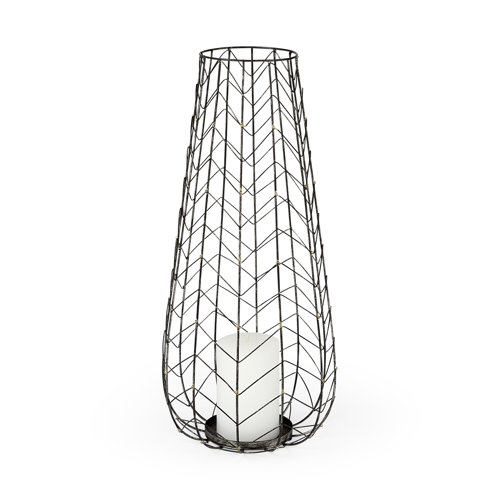68028 - Petiole II Large Gold Toned Metal Table Candle Holder