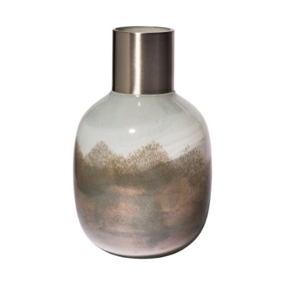 68044 - Onega I Short Gradient Blue Glass Gourd Style Vase 
