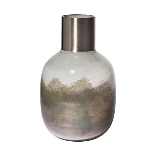 68044 - Onega I Short Gradient Blue Glass Gourd Style Vase 