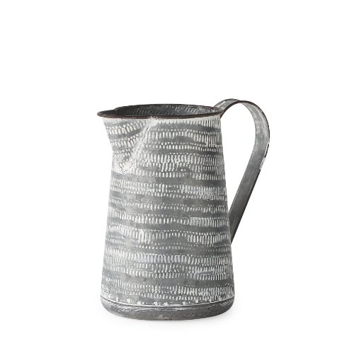 68058 - Serena I 8H Small Gray/White Textured Metal Jug