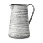 68059 - Serena II 11.2H Large Gray/White Textured Metal Jug