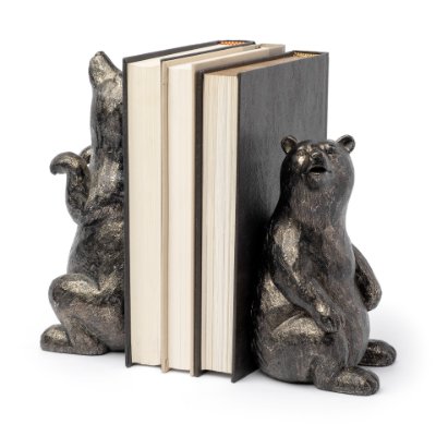 68069 - Sleuth (Set of 2) 9L x 8W Grizzly Bear Bookends