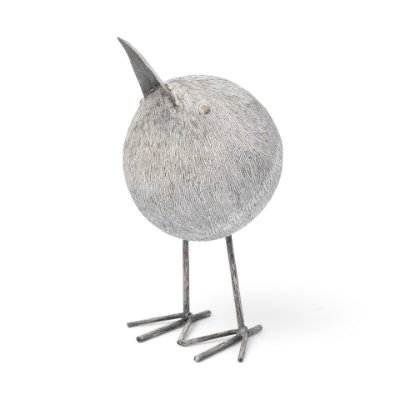 68079 - Snipe I 6L x 6W Off-White Resin Bird Ornament W/ Metal Feet
