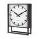 68082 - Felix Gray Metal Square Table Clock