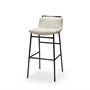 68087 - Kavalan 33.5" Total Height Beige Upholstered Seat Gray Metal Frame Counter Stool