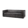 68092 - Stinson II 91" Black Leather Three Seater Sofa