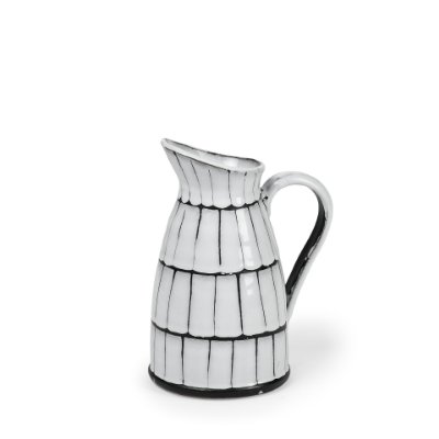 68100 - Lome Small White/Black Ceramic Jug