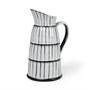 68101 - Lome Large White/Black Patterned Ceramic Water Pitcher 