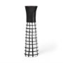 68102 - Luanda Small Black/White Large Ceramic Vase 