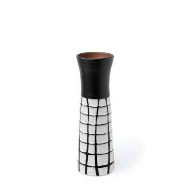 68103 - Luanda Large Black/White Large Ceramic Vase 