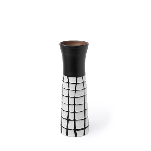 68103 - Luanda Large Black/White Large Ceramic Vase 