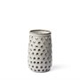 68104 - Canasta Small Rustic White Ceramic Cylindrical Vase 