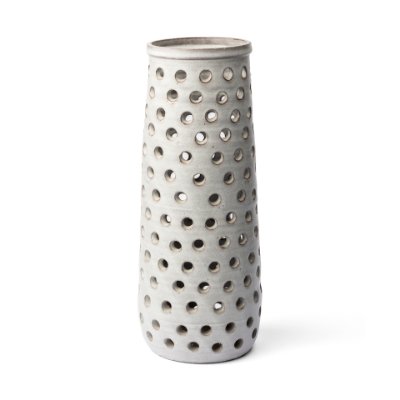 68105 - Canasta Large Rustic White Ceramic Decorative Vase
