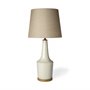 68109 - Rebecca (28.5"H) White Crackled Ceramic Base Wood Accent Table Lamp