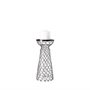 68156 - Shandra I Small Glass w/Metal Wire Snakeskin Pattern Table Candle Holder