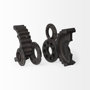 67648 - Cogsworth Set of 2 14L x 4W Brown Resin Industrial Gear Bookends