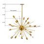 65190 - Edisonna II (38"D) Gold Sputnik Twenty Bulb Chandelier 