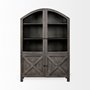 67846 - Barrett 48.5L X 17.25W X 73H Gray Solid Wood Display Cabinet 