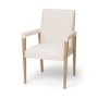 68194 - Palisades Cream Fabric Wrap Brown Wood Frame Dining Chair 