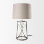 68111 - Raen (28.5"H) Gray Metal Octagonal Base w/Beige Shade Table Lamp