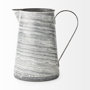 68059 - Serena II 11.2H Large Gray/White Textured Metal Jug