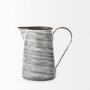 68058 - Serena I 8H Small Gray/White Textured Metal Jug