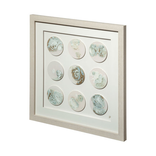 12466 - Gold Circle by Studio M a handmade Original Framed Artwork under Glass