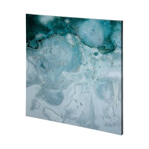 Aerial Blue II by Mercana Studio a Hand Embellished Textured Canvas