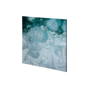 Aerial Blue II by Mercana Studio a Hand Embellished Textured Canvas