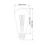 65328 - Filament Teardrop E26 40W 5.5"H Bulb