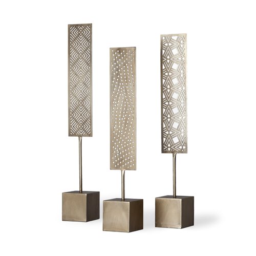 67797 - Arondale (Set of 3) 4L x 12W Gold Cutout Decorative Objects