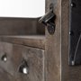 67553-AB - Cheers Dark Brown Solid Wood  Wine Bottle Storage Kitchen Island