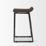 67992 - Givens 24.25"H Seat Height Black Wood Seat Black Frame Stool