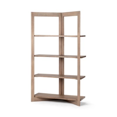 68212 - Turnbull I 42L x 16W x 72H Light Brown Wood Four Shelf Shelving Unit