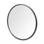 68248 - Piper 47.2L x 1.0W x 47.2H Large Black Metal Round Wall Mirror