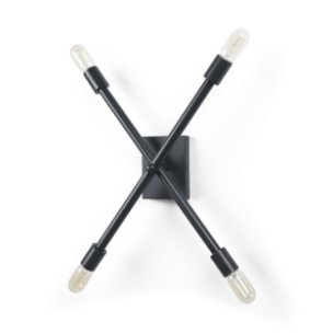 Xendi 4x25 Black Toned Metal Sputnik Wall Sconce 