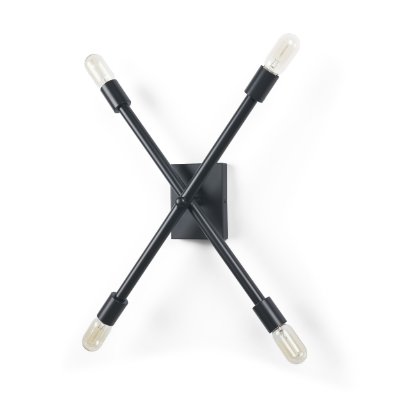 68269 - Xendi 4x25 Black Toned Metal Sputnik Wall Sconce 