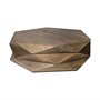 68229 - Arreto 48" Hexagonal Hinged Solid Wood Top and Base Coffee Table 
