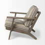 68186 - Olympus III Striped Brown Jute Wrapped Wooden Frame Accent Chair 
