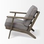 68185 - Olympus II Flint Gray Fabric Covered Wooden Frame Accent Chair