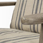 68186 - Olympus III Striped Brown Jute Wrapped Wooden Frame Accent Chair 