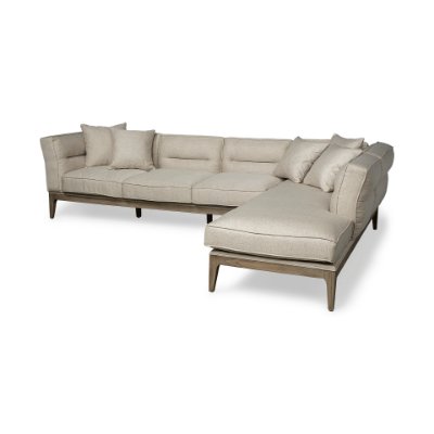 68182-AB - Denali III Beige Upholstered Wooden Frame Sectional