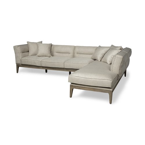 68182-AB - Denali III Beige Upholstered Wooden Frame Sectional
