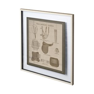 Equine Riding Gear II v2 by Mercana Studio Hand Embellished Framed Art Print Matted under Glass